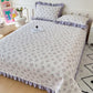 Violet Ruffle Floral Cotton Coverlet - image 2