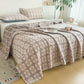 Flower & Plaid Jacquard Cotton Quilt - image 2