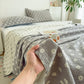 Gray Floral Jacquard Cotton Quilt - image 3