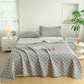 Gray Floral Jacquard Cotton Quilt - image 1
