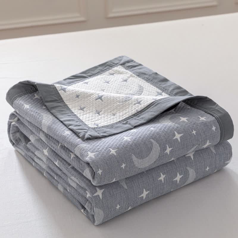 Reversible Moon & Star Cotton Quilt - image 4