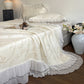 Ruffled Floral & Branch Bedspread Set - image 1