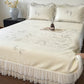 Ruffled Gray Leaf Jacquard Bedspread Set - image 4