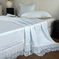 Ruffled Vertical Floral Bedspread Set - image 1