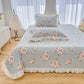 Ruffled Pink Rose Twill Cotton Coverlet - image 4