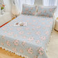 Ruffled Pink Rose Twill Cotton Coverlet - image 3