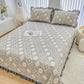 Ruffled Vintage Geometric Twill Cotton Coverlet - image 4