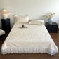 Ruffled Floral Jacquard Bedspread Set - image 3