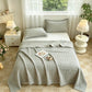 Modern Geometric Pattern Jacquard Cotton Quilt - Gray - 2PCS Pillowcases - 19" x 29" - image 8