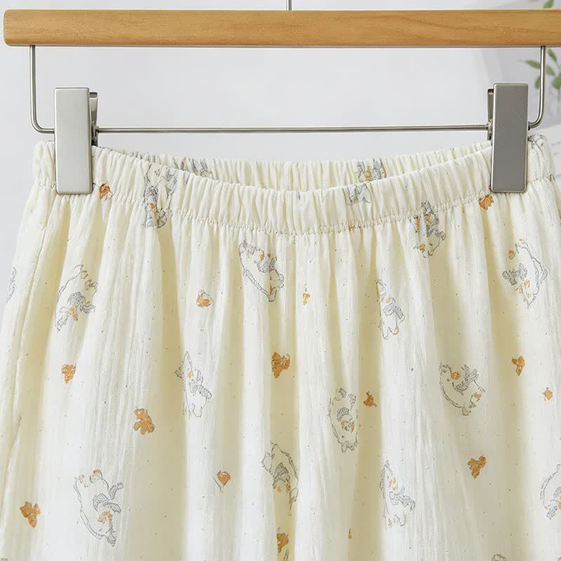 Ruffled Horse Cotton Gauze Cami Pajamas - image 4