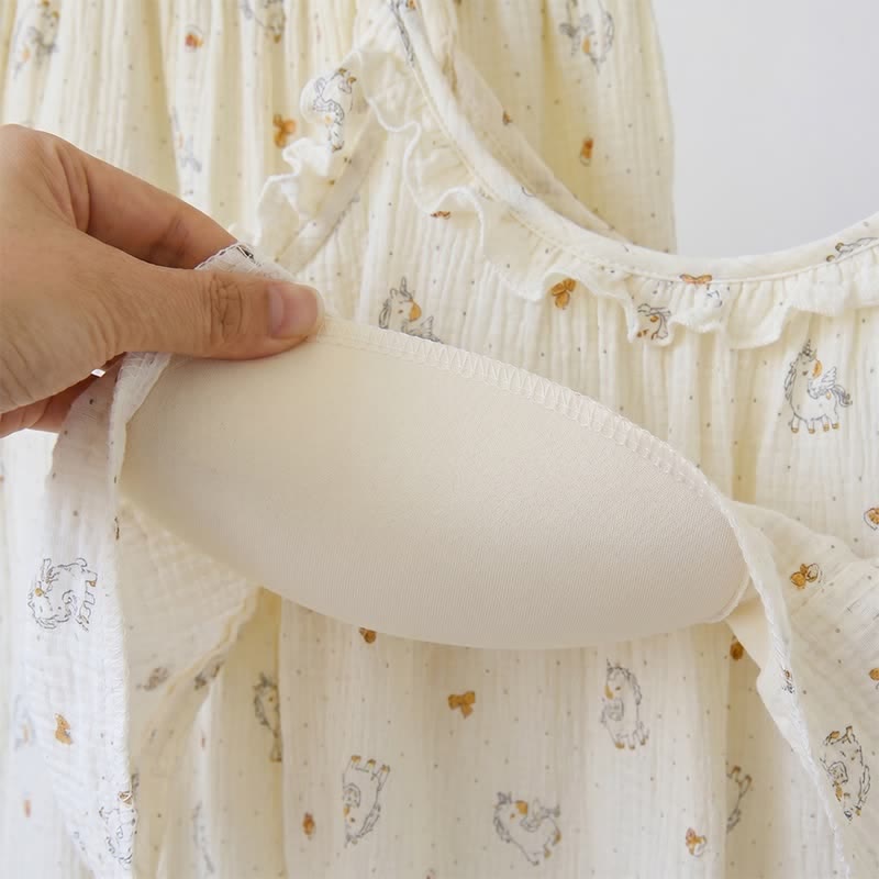 Ruffled Horse Cotton Gauze Cami Pajamas - image 5