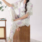 Floral Mandarin Collar Women's Loungewear Set - image 3