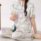 Floral Mandarin Collar Women's Loungewear Set - image 2