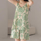 Vintage Green Patterm Sleeveless Women's Pajamas - image 4