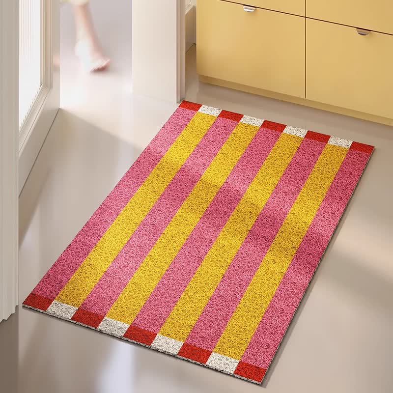 Modern Striped Decorative Entryway Rug - Pink & Yellow - 31'' × 47'' - image 4