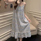 Blue Floral Sleeveless Ruffle Nightdress - image 7