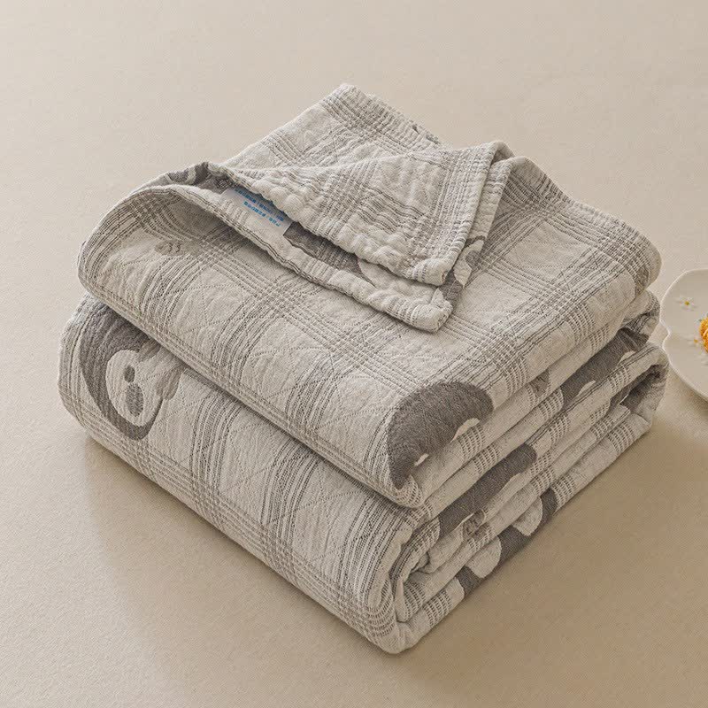 Penguin & Plaid Cotton Gauze Quilt - image 4