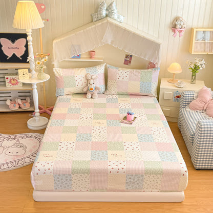 Pastel Patchwork Cotton Bedding Set - Colorful - Queen - Bedding Set - image 0