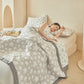 Neutral Star Pattern Reversible Quilt Set - image 11