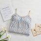Blue Floral Sleeveless Ruffle Nightdress - image 1