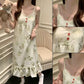 Botanical Floral Ruffle Sleeveless Loungewear Dress - image 7