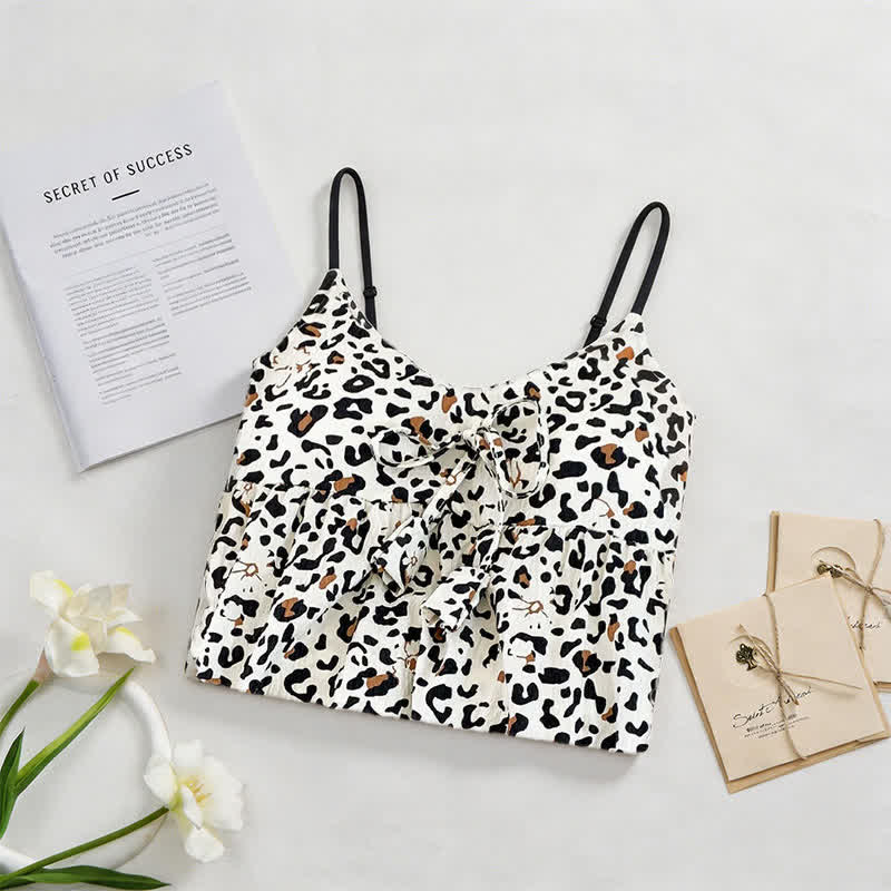 Leopard Print Tassel House Dress - image 1