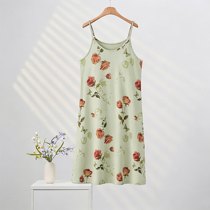 Elegant Rose Sleeveless Night Dress - image 2