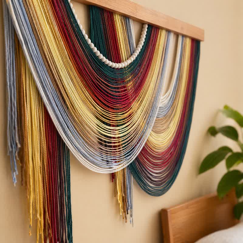 Bohemian Cotton Beaded Wall Hanging Decor - image 4