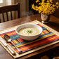 Colorful Striped Bohemian Linen Placemat - image 3