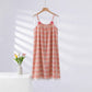 Rainbow Plaid Double Gauze Lace Trim NightDress - Rainbow - XL - Sleeveless Lace - image 0