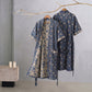 Ownkoti Indigo Blue Vintage Floral Kimono Robe - image 1