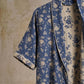 Ownkoti Indigo Blue Vintage Floral Kimono Robe - image 5