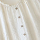White Cotton Textured Sleeveless Lounge Dress - image 6