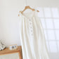 White Cotton Textured Sleeveless Lounge Dress - image 4