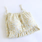 Floral & Leaf Cotton Ruffle Lounge Dress - image 1