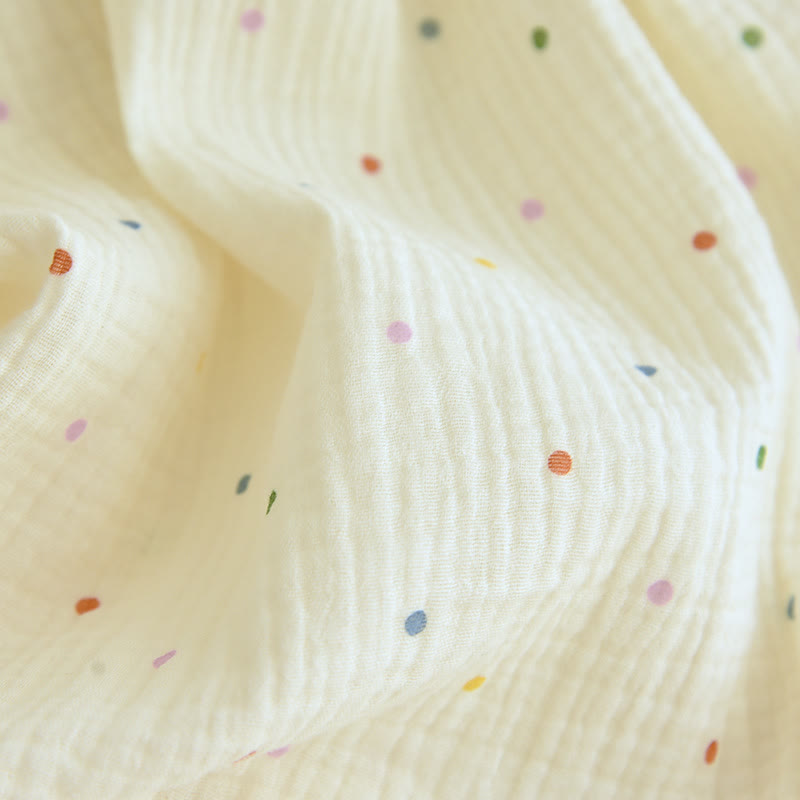 Rainbow Dot Cotton Gauze Lounge Dress - image 8