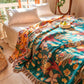 Boho Reversible Cotton GauzeTassel Blanket Quilt - image 2
