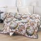 4-Layer Cotton Gauze Baroque Floral Bedspread Quilt - image 1