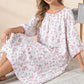 Pastoral Pink Floral Cotton Sleep Dress - image 4