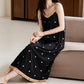 Black Polka Dot Cotton Lounge Dress - image 6
