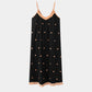 Black Polka Dot Cotton Lounge Dress - image 7