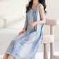 Sky Blue Sleeveless Padded Lounge Dress - image 3