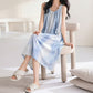 Sky Blue Sleeveless Padded Lounge Dress - image 4