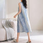 Sky Blue Sleeveless Padded Lounge Dress - image 9