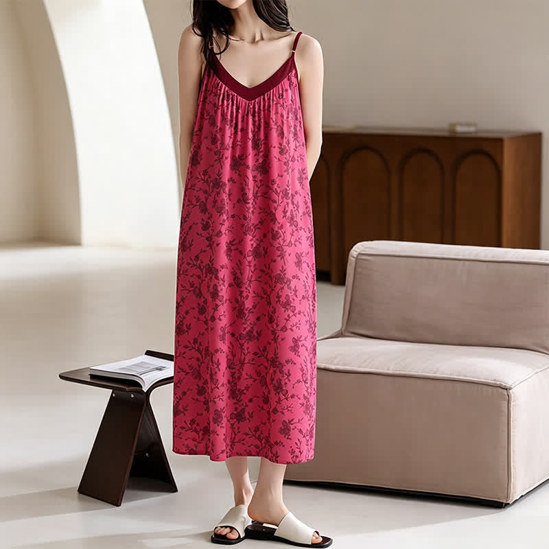 Rose Vine & Floral Cotton House Dress - image 2