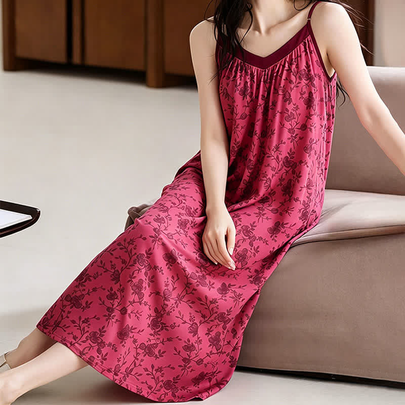 Rose Vine & Floral Cotton House Dress - image 4