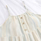 Pastel Stripe Cotton Tiered Cami Nightgown - image 2