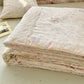 Cream Floral Lace Trim Cotton Bedding Set - image 0
