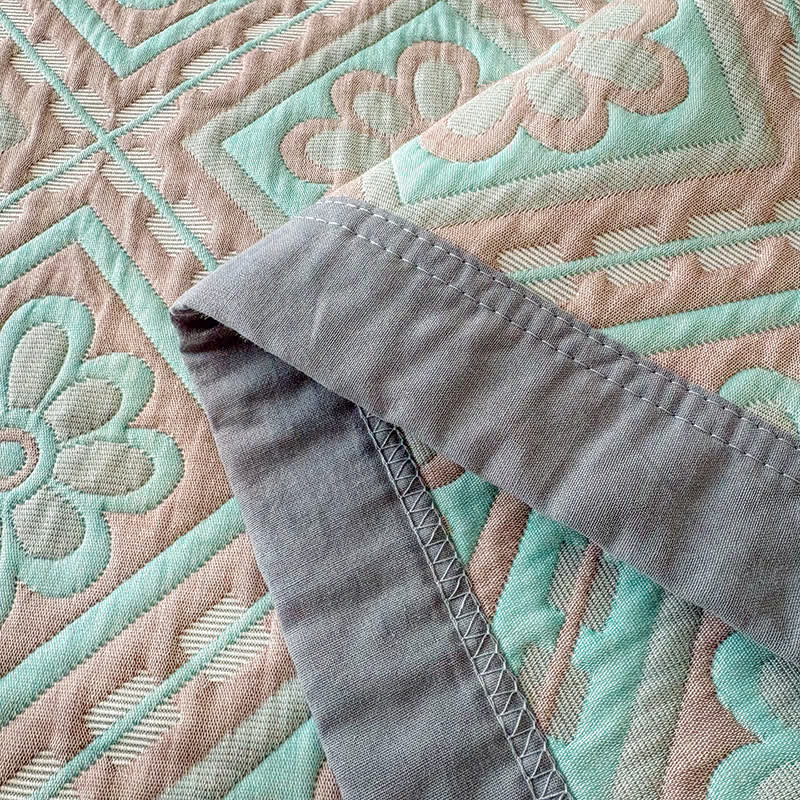 3-Layer Cotton Gauze Jacquard Bedspread Quilt - image 12