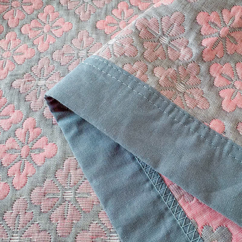 Cotton Gauze Yarn-Dyed Reversible Bedspread Quilt - image 9